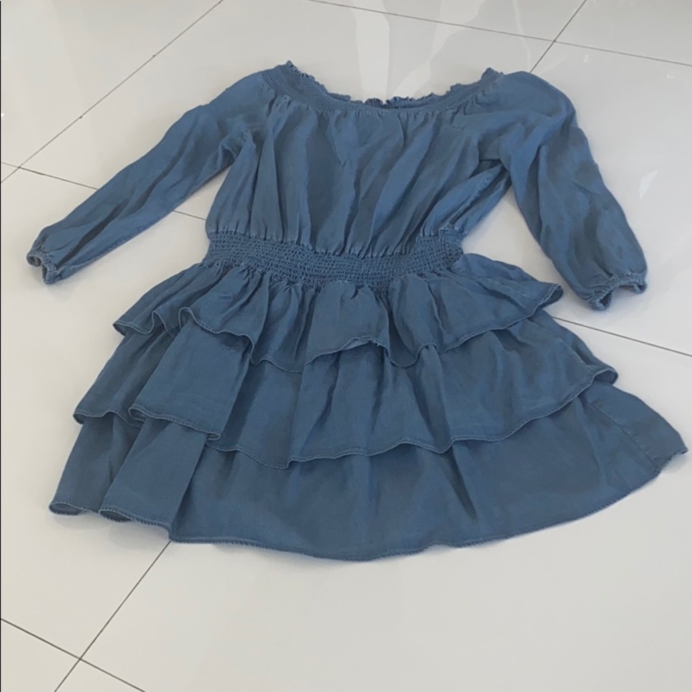 Ruffled blue dress
